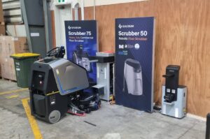 Robotic Cleaners in warehouse